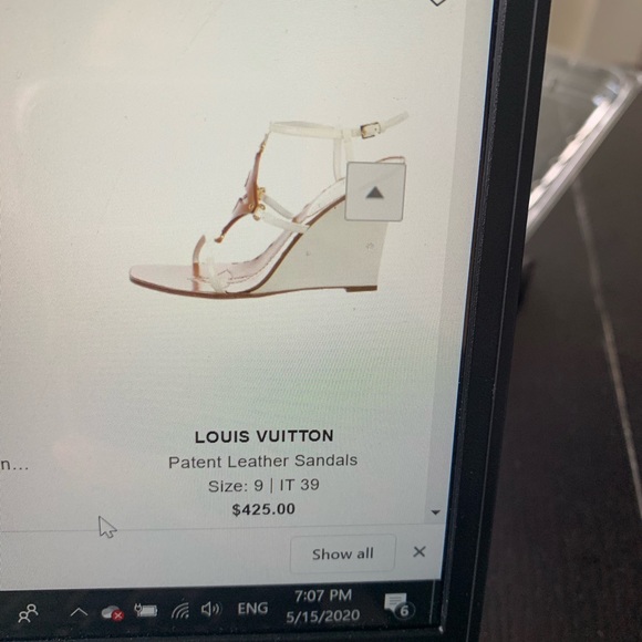 RARE Louis Vuitton Wedge Sandals - Picture 7 of 7